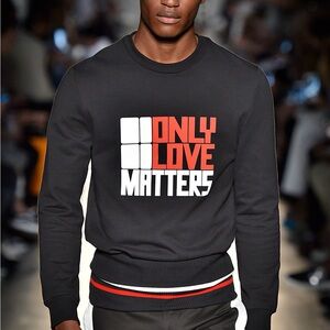 PORTS 1961 sweatshirt black love red type runway